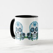 Blue Sugar Skull Tasse (Vorderseite Links)