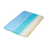 Blue Summer Beach Badematte (Schrägansicht)