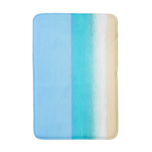 Blue Summer Beach Badematte (Vorderseite Vertikal)