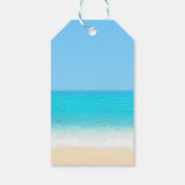 Blue Summer Beach Notebook Geschenkanhänger (Rückseite)