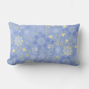 Blue Summer Daisy Lendenkissen