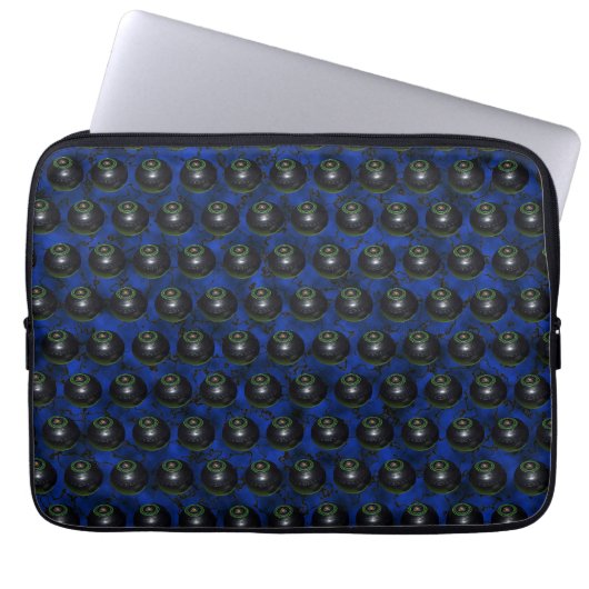"Blue Summer Design", "Back Lawn Bowls" Laptopschutzhülle (Vorderseite)