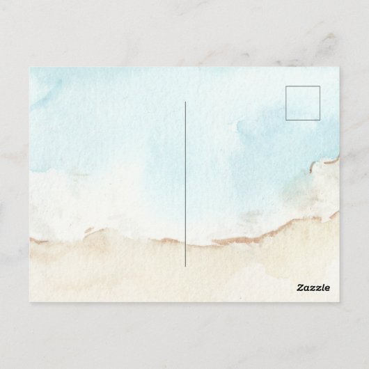 Blue Summer Ocean Picture-Perfect Standard Postkarte (Rückseite)