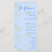 Blue Summer Sea Muschel und Star Beach Hochzeitsme (Vorne/Hinten)