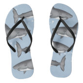 Blue Summer Sharks Cooles Muster Badesandalen (Fußbett)