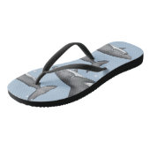 Blue Summer Sharks Cooles Muster Badesandalen (Schrägansicht)