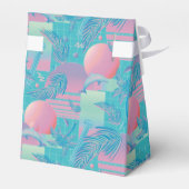 Blue Summer Vaporwave Sunset Geburtstag Geschenkschachtel (Rückseite)