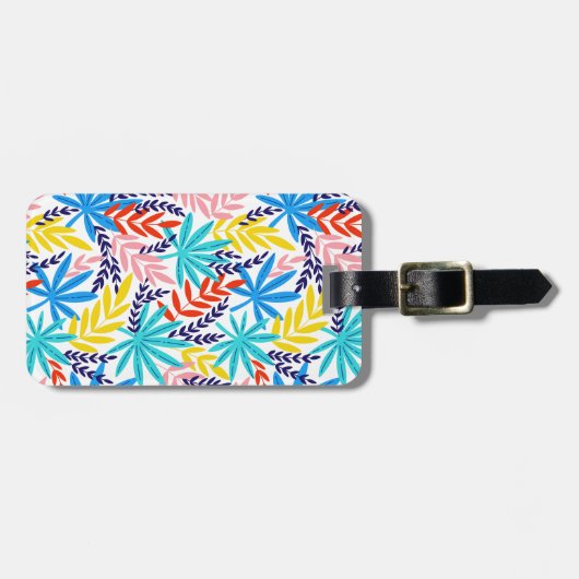 Blue Summer Wild Botanischer Garten Gepäckanhänger (Vorderseite horizontal)