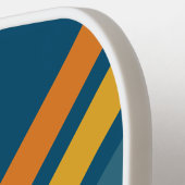 Blue Sun Angled Striping with Name Pickleball Schläger (Linke Seite)