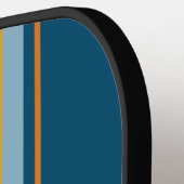 Blue Sun Board Stripes with Name Pickleball Schläger (Linke Seite)