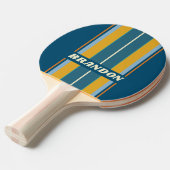 Blue Sun Board Stripes with Name Tischtennis Schläger (Vorderseite)
