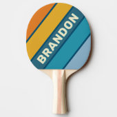 Blue Sun Bold Striped with Name Tischtennis Schläger (Rückseite)