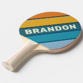 Blue Sun Bold Striped with Name Tischtennis Schläger (Vorderseite)