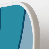 Blue Sun Circle Stripe with Name Pickleball Schläger (Linke Seite)