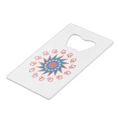 Blue Sun Geldbeutel Flaschenöffner (Vorderseite Schrägansicht)