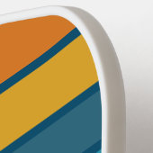 Blue Sun Horizon Striping with Name Pickleball Schläger (Linke Seite)