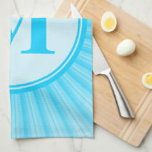 Blue Sun Monogram Personalisiert Handtuch (Viertel Falte)