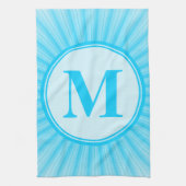Blue Sun Monogram Personalisiert Handtuch (Vertikal)