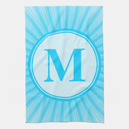 Blue Sun Monogram Personalisiert Handtuch