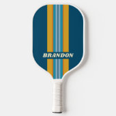 Blue Sun Rally Stripe with Name Pickleball Schläger (Rückseite)