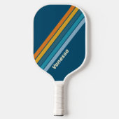 Blue Sun Striped with Name Pickleball Schläger (Rückseite)