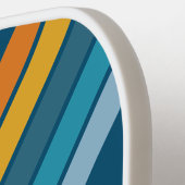 Blue Sun Striped with Name Pickleball Schläger (Linke Seite)