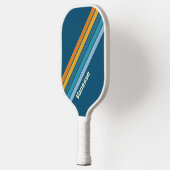 Blue Sun Striped with Name Pickleball Schläger (Links)