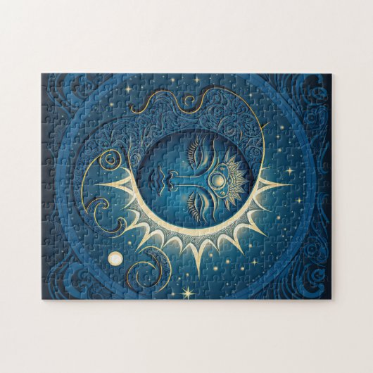 Blue Sun und Moon Puzzle (Horizontal)