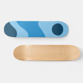 Blue Sun und Wave Halb Pipe Skateboard (Horizontal)