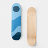 Blue Sun und Wave Halb Pipe Skateboard (Vorderseite)