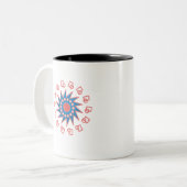 Blue Sun Zweifarbige Tasse (Vorderseite Links)