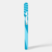 Blue Sunburst "Add Your Name" Case-Mate iPhone Hülle (Rückseite / Links)