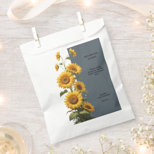 Blue Sunflower Baby Dusche Geschenktütchen (Ausgeschnitten)