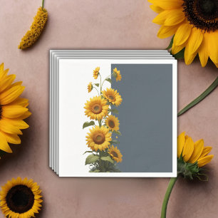 Blue Sunflower Baby Dusche Serviette