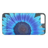 Blue Sunflower case *personalize* (Rückseite (Horizontal))