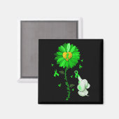 Blue Sunflower Elephant Outfit verbreitet psychisc Magnet (Vorderseite/Rückseite)