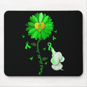 Blue Sunflower Elephant Outfit verbreitet psychisc Mousepad