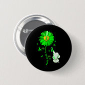 Blue Sunflower Elephant Spread Mental Health Aware Button (Vorne & Hinten)