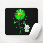 Blue Sunflower Elephant Spread Mental Health Aware Mousepad (Mit Mouse)