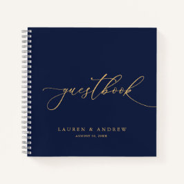 Blue & Sunflower Gold Wedbook Notizblock