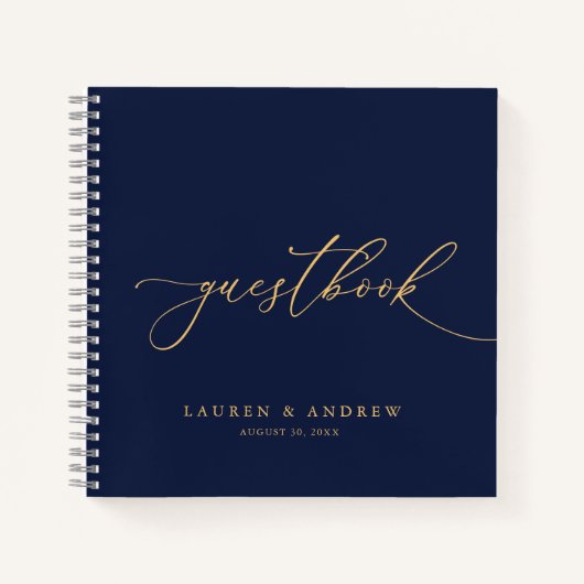 Blue & Sunflower Gold Wedbook Notizblock (Vorderseite)