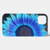 Blue Sunflower iPhone Gehäuse *personalize* Case-Mate iPhone Hülle (Rückseite (Horizontal))