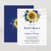 Blue Sunflower Lights Budget Brautparty laden ein (Vorne/Hinten)