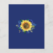 Blue Sunflower Lights Budget Brautparty laden ein (Rückseite)