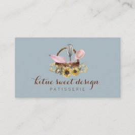 Blue Sunflower Whislpool Spoon Konditorei Bag Koch Visitenkarte