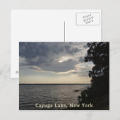Blue Sunset Cayuga Lake Postkarte (Vorne/Hinten)
