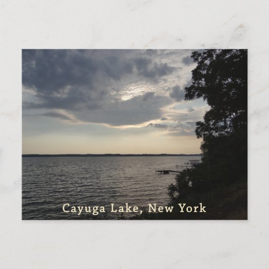 Blue Sunset Cayuga Lake Postkarte (Vorderseite)