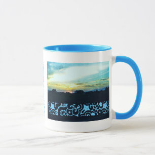 Blue Sunset Design Tasse