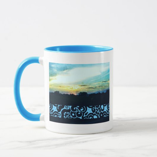 Blue Sunset Design Tasse (Links)