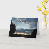 Blue Sunset Dreams "Thinking Your" Card Karte (Gelbe Blume)